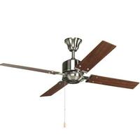 Progress Lighting 52" Brushed Nickel 4 Natural Cherry/Cherry Blade Indoor Ceiling Fan