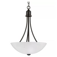 Progress Lighting 2 Light Antique Bronze Etched Glass Shade Gather Collection Pendant Light Fixture