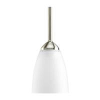 Progress Lighting 1 Light Brushed Nickel Etched Glass Shade Pendant Light Fixture