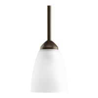 Progress Lighting 1 Light Antique Bronze Etched Glass Shade Pendant Light Fixture