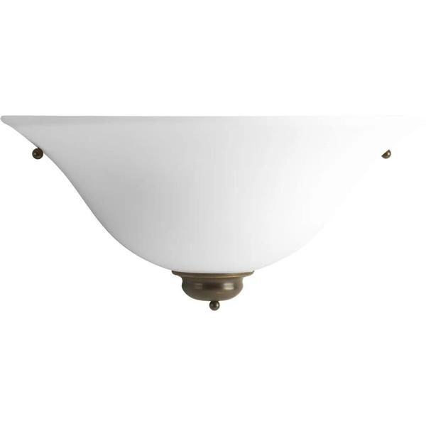 1 Light Antique Bronze Etched Glass Flared Cone Sconce Light Fixture