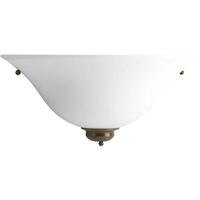 Progress Lighting 1 Light Antique Bronze Etched Glass Flared Cone Sconce Light Fixture