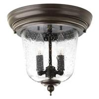 Progress Lighting 2 Light Antique Bronze with Clear Seeded Glass Wall Light Fixture