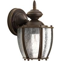 Progress Lighting 1 Light Antique Bronze with Clear Seeded Glass Small Wall Light Fixture