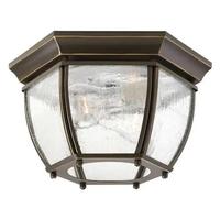 Progress Lighting 2 Light Antique Bronze with Clear Seeded Glass Wall Light Fixture