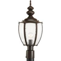 Progress Lighting 1 Light Antique Bronze with Clear Seeded Glass Post Top Light Fixture