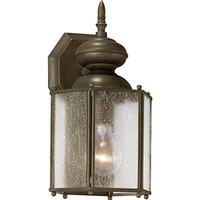 Progress Lighting 1 Light Antique Bronze with Clear Seeded Glass Wall Light Fixture