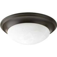 Progress Lighting 3 Light 120 volt Antique Bronze Alabaster Glass Bowl Ceiling Light Fixture