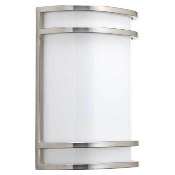17 watt 120 volt 3000K Brushed Nickel White Acrylic Diffuser Dimmable LED Wall Sconce