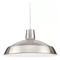 Progress Lighting 1 Light 17 watt Brushed Nickel 3000K Dimmable Pendant Light Fixture