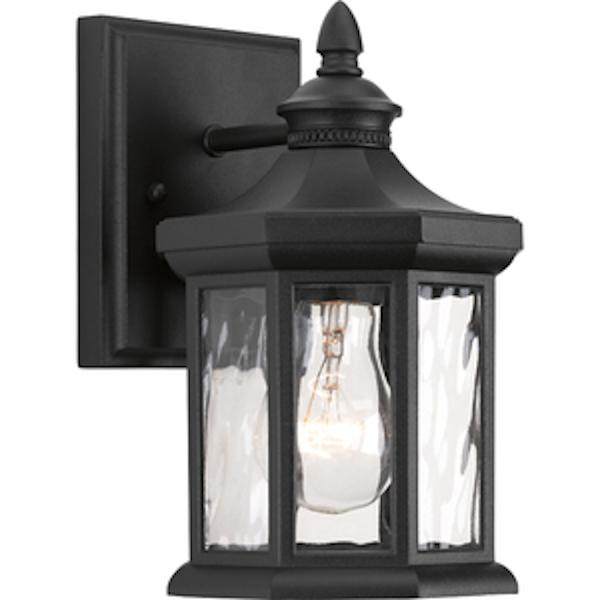 1 Light Black with Clear Water Glass Edition Small Wall Light Fixture