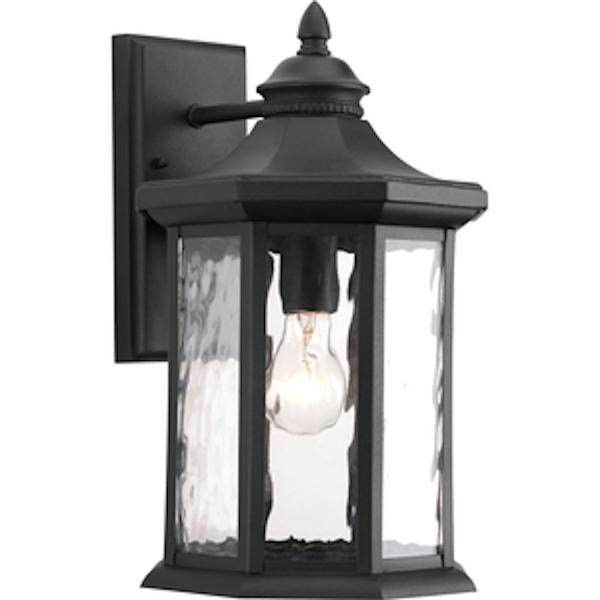 1 Light Black with Clear Water Glass Edition Large Wall Light Fixture