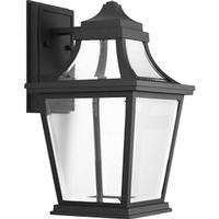 Progress Lighting 9 watt 120 volt 3000K Natural White Black Clear Seeded Glass Outdoor Endorse LED Wall Light Fixture