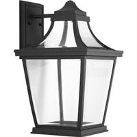 Progress Lighting 9 watt 120 volt 3000K Natural White Black Clear Seeded Glass Outdoor Endorse LED Wall Light Fixture