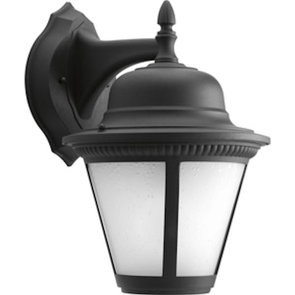 17 watt 120 volt 3000K Natural White Black Etched Seeded Glass Outdoor Westport LED Wall Light Fixture