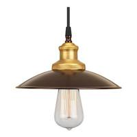 Progress Lighting 1 Light Antique Bronze Metal Shade Pendant Light Fixture