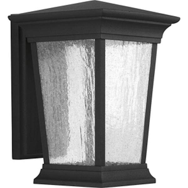 9 watt 120 volt 3000K Natural White Black Clear Seeded Glass Outdoor Arrive LED Wall Light Fixture
