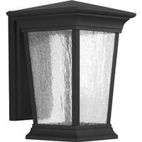 Progress Lighting 9 watt 120 volt 3000K Natural White Black Clear Seeded Glass Outdoor Arrive LED Wall Light Fixture