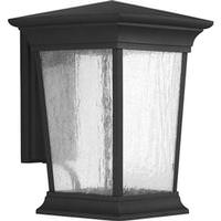Progress Lighting 17 watt 120 volt 3000K Natural White Black Clear Seeded Glass Outdoor Arrive LED Wall Light Fixture