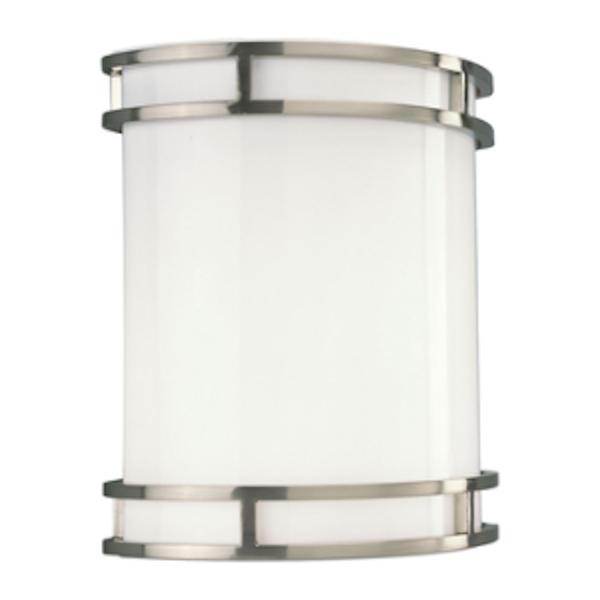 17 watt 120 volt 3000K Brushed Nickel White Acrylic Diffuser Dimmable LED Wall Sconce