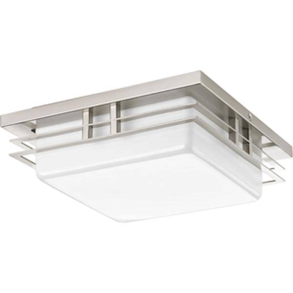 11" 17 watt 120 volt 3000K Brushed Nickel White Acrylic Diffuser LED Light Fixture