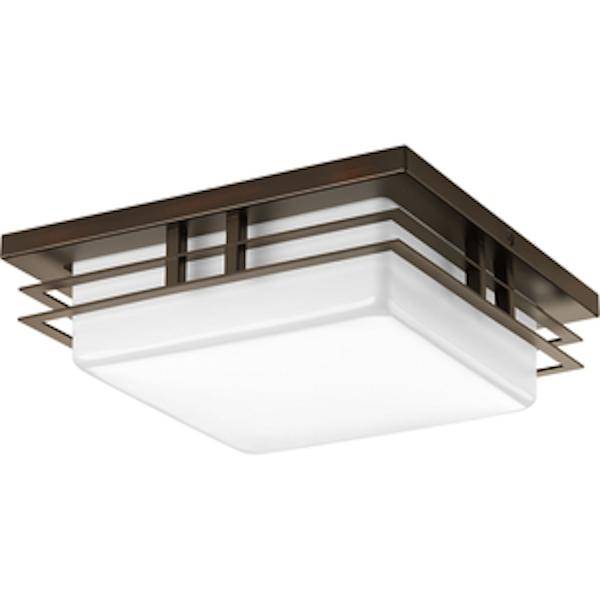11" 17 watt 120 volt 3000K Antique Bronze White Acrylic Diffuser LED Light Fixture