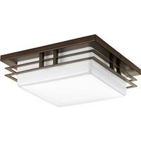 Progress Lighting 11" 17 watt 120 volt 3000K Antique Bronze White Acrylic Diffuser LED Light Fixture