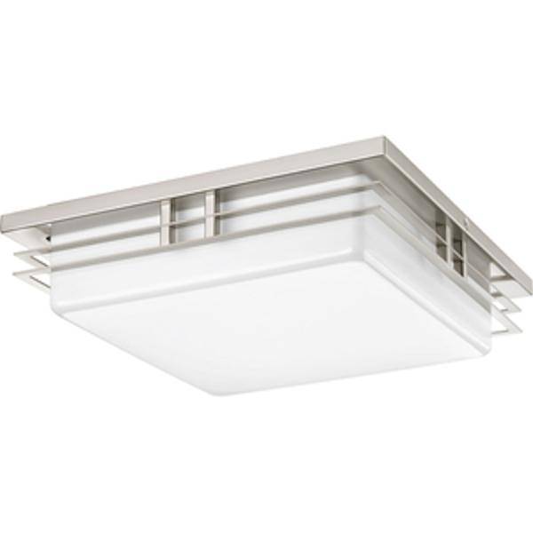 11" 17 watt 120 volt 3000K Brushed Nickel White Acrylic Diffuser LED Light Fixture