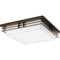 Progress Lighting 14" 17 watt 120 volt 3000K Antique Bronze White Acrylic Diffuser LED Light Fixture
