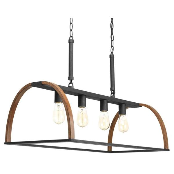 4 Light Gilded Iron Finish Farmhouse Style Chandelier Light Fixture