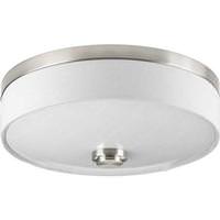 Progress Lighting 10" 17 watt 120 volt 3000K Brushed Nickel Off-White Linen Shade Linen Glass Diffuser LED Light Fixture