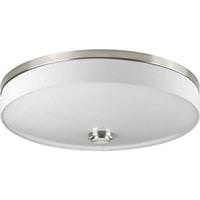 Progress Lighting 16" 17 watt 120 volt 3000K Brushed Nickel Off-White Linen Shade Linen Glass Diffuser LED Light Fixture