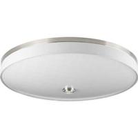 Progress Lighting 22" 17 watt 120 volt 3000K Brushed Nickel Off-White Linen Shade Linen Glass Diffuser LED Light Fixture