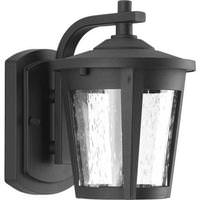 Progress Lighting 9 watt 120 volt 3000K Natural White Black Clear Seeded Glass Outdoor Point East Haven LED Wall Light Fixture