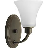 Progress Lighting 1 Light 120 volt Antique Bronze Vanity Clear Water Glass Light Fixture