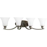 Progress Lighting 4 Light 120 volt Antique Bronze Vanity Clear Water Glass Light Fixture