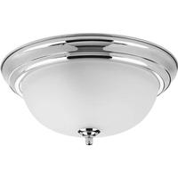 Progress Lighting 2 Light Brushed Nickel Etched Glass Bowl Ceiling Light Fixture