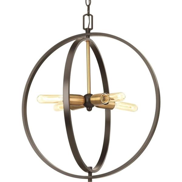 4 Light Antique Bronze Urban Industrial Pendant Light Fixture