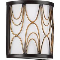 Progress Lighting 1 Light Antique Bronze Etched White Glass Cirrine Collection Light Fixture