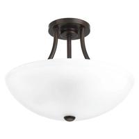 Progress Lighting 2 Light 120 volt Antique Bronze Etched Glass Bowl Ceiling Light Fixture