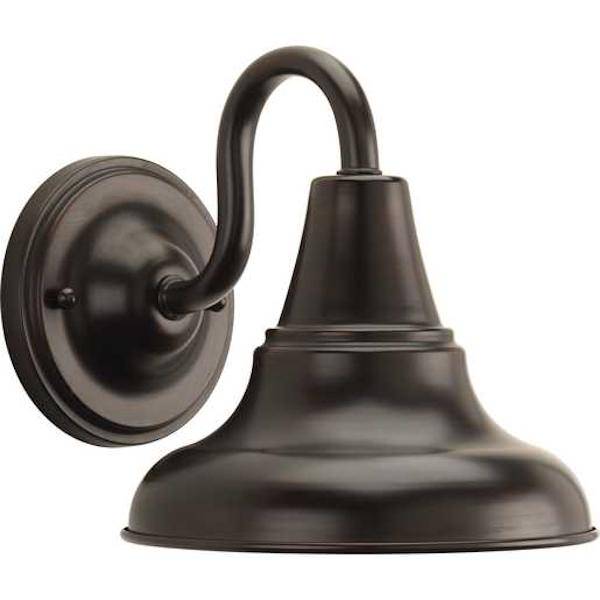 9 watt 120 volt 3000K Natural White Antique Bronze Outdoor District LED Wall Light Fixture