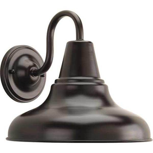 9 watt 120 volt 3000K Natural White Antique Bronze Outdoor District LED Wall Light Fixture