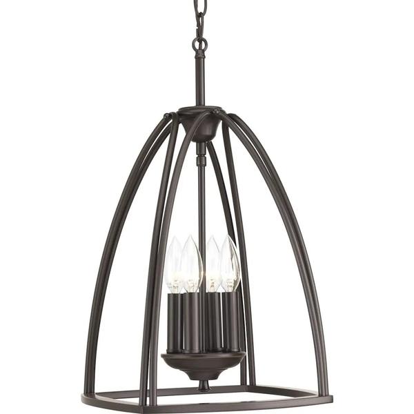4 Light Antique Bronze Farmhouse Style Tally Collection Pendant Light Fixture