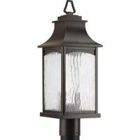 Progress Lighting 2 Light Bronze with Water Clear Seeded Glass Wall Light Fixture