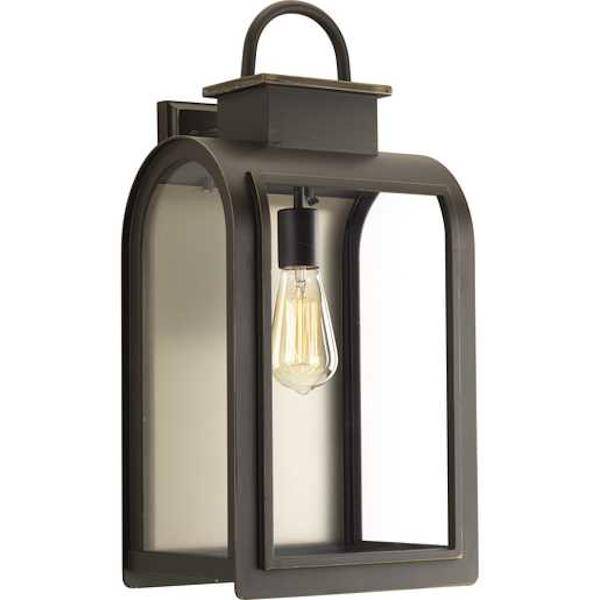 1 Light Oil Rubbed Bronze with Clear Beveled Glass Refuge Wall Light Fixture