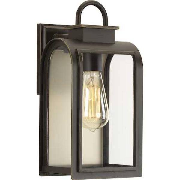 1 Light Oil Rubbed Bronze with Clear Beveled Glass Refuge Wall Light Fixture