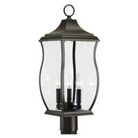 Progress Lighting 3 Light Black with Clear Beveled Glass Wall Light Fixture