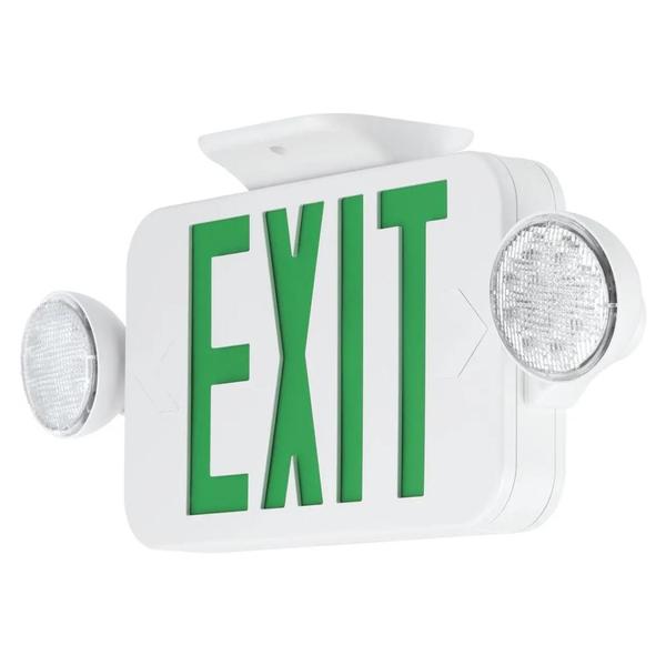18" 3.22 watt 120/277 volt White/Green Letters LED Exit/Emergency Light