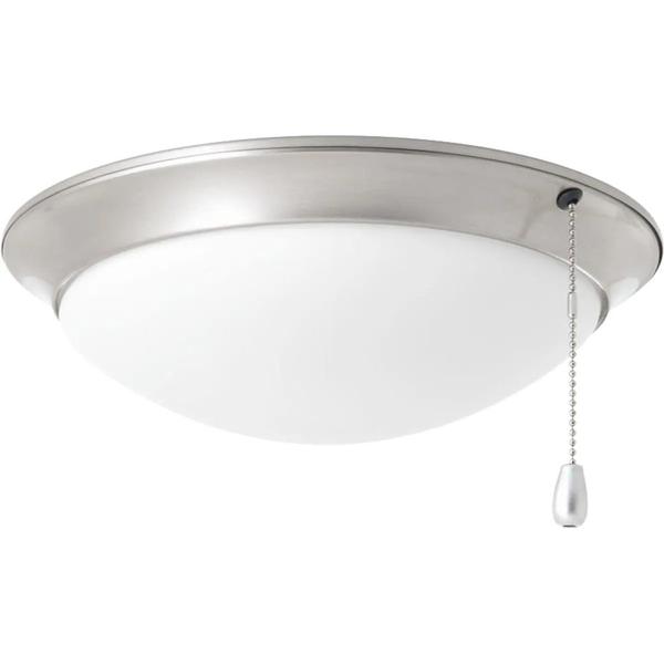 1 Light Brushed Nickel Etched White Shade AirPro Collection Light Kit