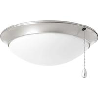 Progress Lighting 1 Light Brushed Nickel Etched White Shade AirPro Collection Light Kit